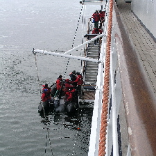 Boarding Zodiacs